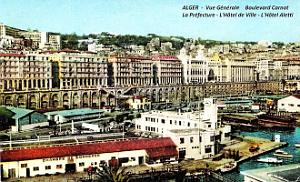 Alger - Vue Generale Boulevard Carnot - Prefecture, Hotel de Ville et Hotel Aletti